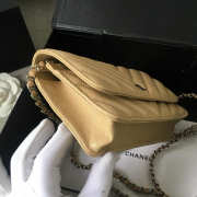 Chanel WOC Bag Calfskin Leather Apricot with Silver Hardware - 3