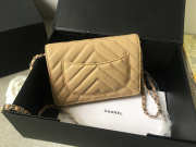 Chanel WOC Bag Calfskin Leather Apricot with Silver Hardware - 5