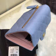 Chanel Plain Folding Blue and Pink Wallets with Gold Hradware - 3