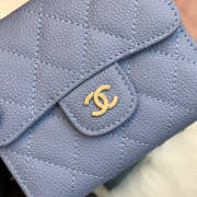 Chanel Plain Folding Blue and Pink Wallets with Gold Hradware - 5