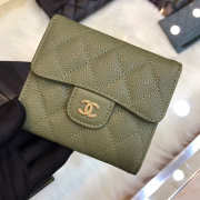 Chanel Plain Folding Green and Pink Wallets with Gold Hradware - 5