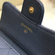 Chanel Calfskin Leather Plain Folding Blue Wallets - 5