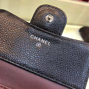 Chanel Calfskin Leather Plain Folding Black Wallets with Silver Hardware - 2