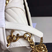 YSL College White Medium Bag with Gold Hardware 24cm - 4