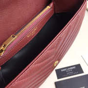 YSL Monogram Saint Laurent College burgundy Medium Bag with Gold Hardware - 5