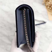 YSL Saint Laurent in Blue Bag with Silver Hardware - 3