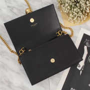 YSL Classic Calfskin Mini Chain Bag in Black with Gold Hardware 26817 - 3