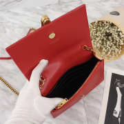 YSL Classic Calfskin Mini Chain Bag in Red 26817 - 2