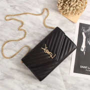 YSL Envelope Shoulder Bag in Black with Gold Hardware 26801 - 3