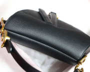 Dior Oblique Calfskin leather Saddle Small Bag in Black - 5