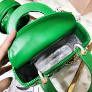 Dior Lady Dior Leather Green Handbag - 6