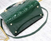 Dior Lady Dior Leather Green Handbag With Gold Hardware - 5