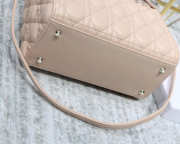 Dior Lady Dior Leather Light Pink Handbag With Silver Hardware - 2