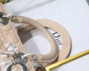 Dior Lady Dior Leather Light Pink Handbag With Silver Hardware - 4