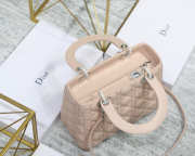 Dior Lady Dior Leather Light Pink Handbag With Silver Hardware - 5