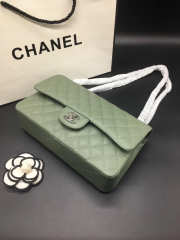 Chanel Flap Bag Caviar in Light Green 25cm with Silver Hardware - 5