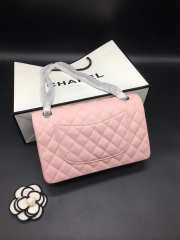 Chanel Flap Bag Caviar in Pink 25cm with Silver Hardware - 3