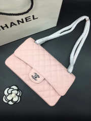 Chanel Flap Bag Caviar in Pink 25cm with Silver Hardware - 2