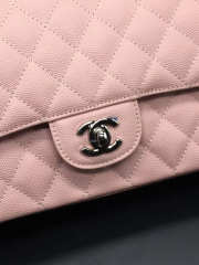 Chanel Flap Bag Caviar in Pink 25cm with Silver Hardware - 4