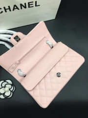 Chanel Flap Bag Caviar in Pink 25cm with Silver Hardware - 5