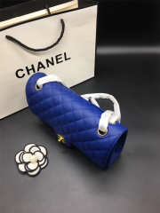 Chanel Flap Bag Caviar in Blue 25cm with Gold Hardware - 3