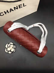 Chanel Flap Bag Caviar in Maroon Red 25cm with Silver Hardware - 3