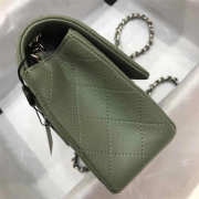 Chanel Flap Bag Caviar in Green 20cm with Silver Hardware - 4