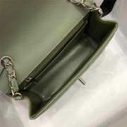 Chanel Flap Bag Caviar in Green 20cm with Silver Hardware - 5