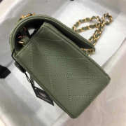 Chanel Flap Bag Caviar in Green 20cm with Gold Hardware - 6