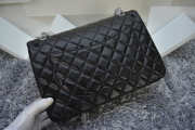 Chanel Lambskin Flap Bag in Black 33cm with Silver Hardware - 4