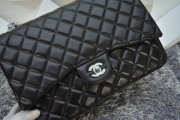 Chanel Lambskin Flap Bag in Black 33cm with Silver Hardware - 2