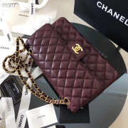 Chanel Flap Bag Caviar in Wine Red 25cm with Gold Hardware - 2