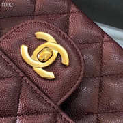 Chanel Flap Bag Caviar in Wine Red 25cm with Gold Hardware - 6