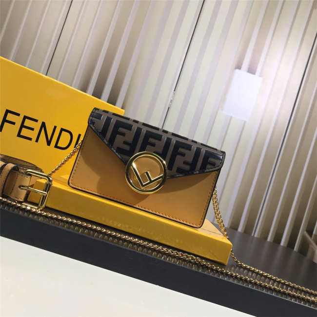 Fendi Original Calfskin Leather Pocket in Yellow - 1