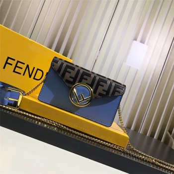 Fendi Original Calfskin Leather Pocket in Blue