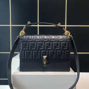 Fendi Kan I Flip Leather Bag in Black - 1