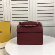 Fendi Kan I Flip Leather Bag in Red - 2