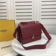 Fendi Kan I Flip Leather Bag in Red - 6