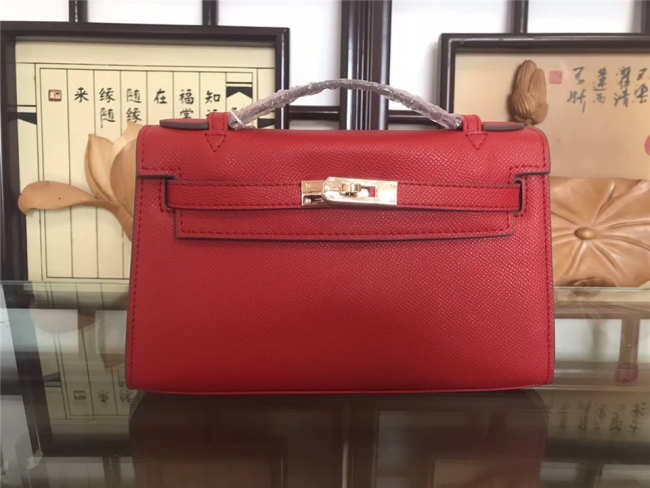 Hermes Mini Kelly Bag Sellier 22cm Red - 1