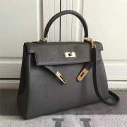 Hermes Kelly Mini leather Gray handbag for women - 5