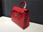 Hermes Kelly Leather handbag in Red - 5