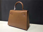 Hermes Kelly Leather Handbag Khaki - 2