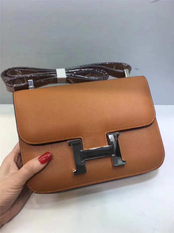 Hermes epsom leather constance Bag in Khaki