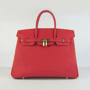 Hermes original togo leather birkin 30cm bag in Red