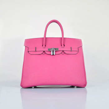 Hermes original togo leather birkin 30cm bag in Rose Red