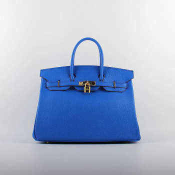 Hermes original togo leather birkin 30cm bag in Royal Blue