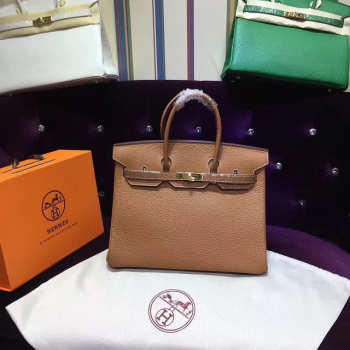 Hermes original togo leather birkin 30cm bag in Coffee