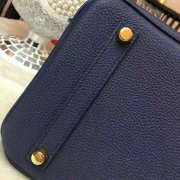 Hermes original togo leather birkin 30cm bag in Navy Blue - 5