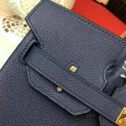 Hermes original togo leather birkin 30cm bag in Navy Blue - 4