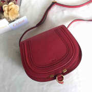 Chloe original calfskin crossbody saddle bag in Red - 5